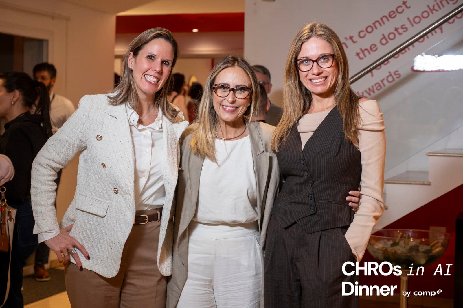 Three CHROs together at the community dinner