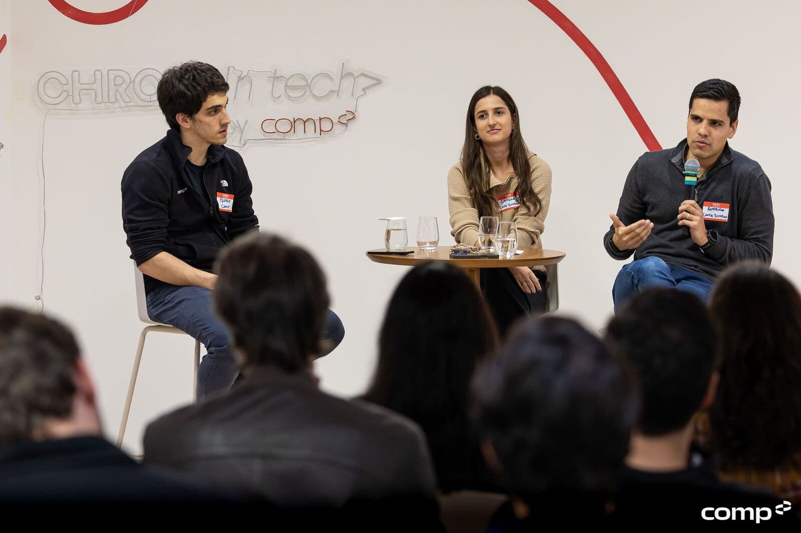 Panel conversation on stage during the gathering