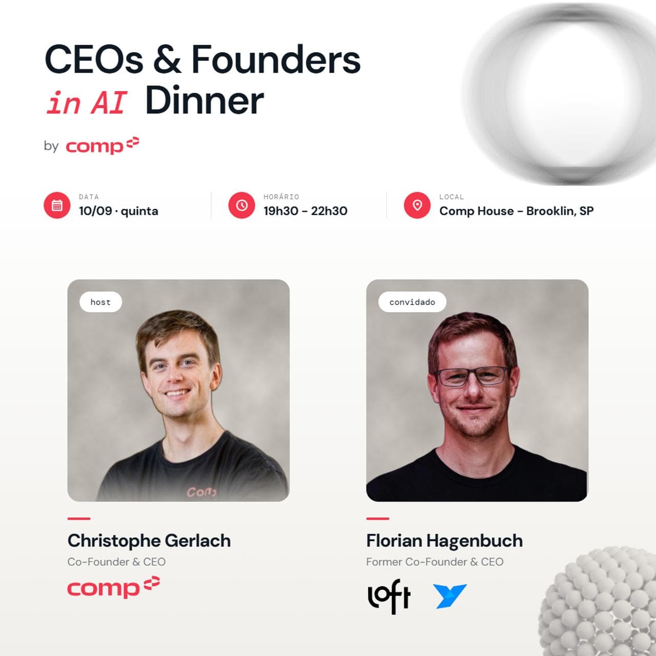 CEOs & Founders in AI Dinner | Florian Hagenbuch (Canary) | 10 de Setembro