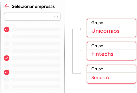 Create multiple selected company groups for comparison